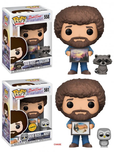 The Joy of Painting POP! Television Vinyl Figuren 9 cm Bob Ross with Raccoon Sortiment (6)