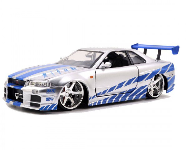 2 Fast 2 Furious Diecast Modell 1/24 Brian's 1999 Nissan Skyline GTR R34