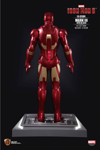 Iron Man 3 Life-Size Statue Iron Man Mark III DX Base 210 cm