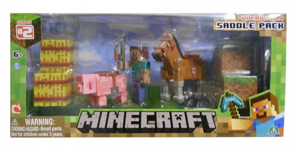 Minecraft Actionfiguren 3-er Pack Saddle Pack 8 cm