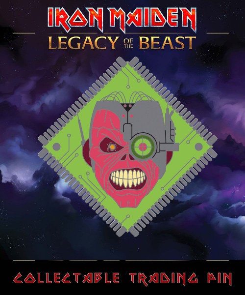 Iron Maiden Legacy of the Beast Ansteck-Button Cyborg Eddie