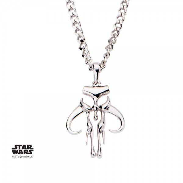 Star Wars Halskette Mandalorian Symbol 61 cm (Sterling Silber)