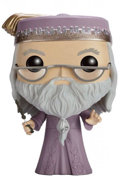 Harry Potter POP! Movies Vinyl Figur Dumbledore mit Zauberstab 9 cm