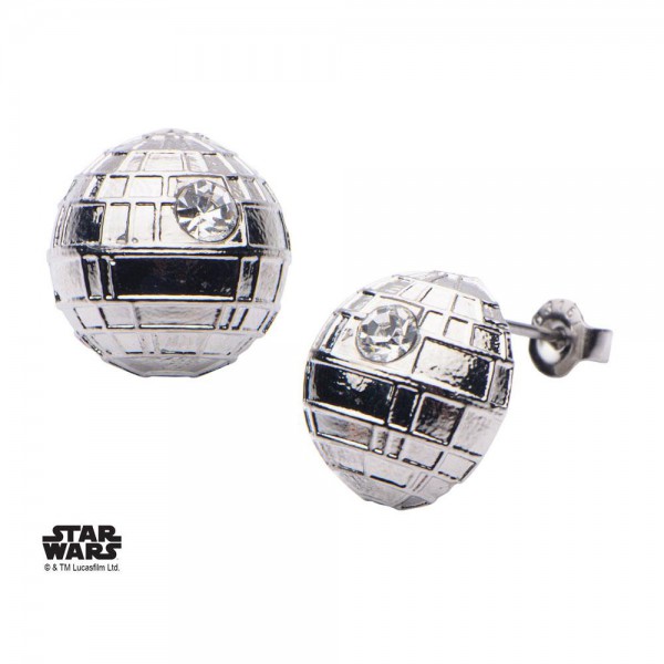 Star Wars Edelstahl-Ohrringe Death Star