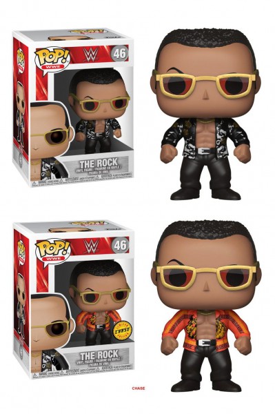 WWE Wrestling POP! WWE Vinyl Figuren The Rock (Old School) 9 cm Sortiment (6)