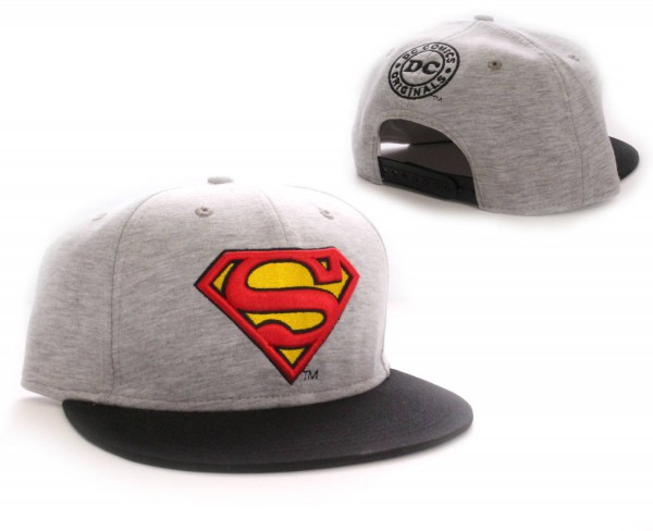 Superman Baseball Cap Vintage Logo grey