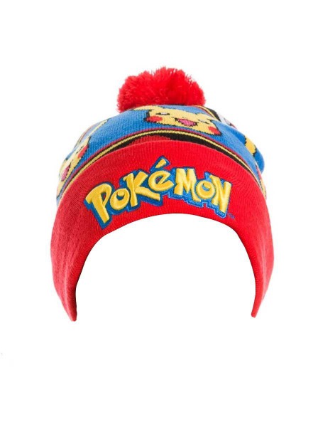 Pokemon Beanie Logo & Pikachu