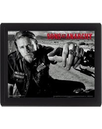 Sons of Anarchy 3D-Effekt Poster Set im Rahmen Jackson 26 x 20 cm (3)