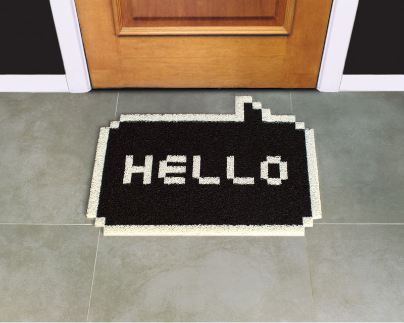 Pixel Fußmatte "Hello"