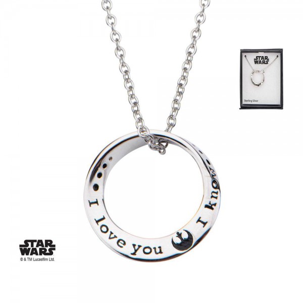 Star Wars Halskette I love you. I know 46 cm (Sterling Silber)