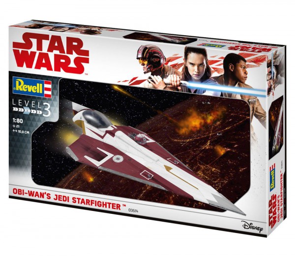 Star Wars Level 3 Modellbausatz 1/80 Jedi Starfighter 10 cm