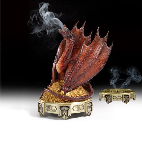 Der Hobbit Smaugs Einöde Statue mit Räuchereinsatz Smaug 25 cm --- BESCHAEDIGTE VERPACKUNG