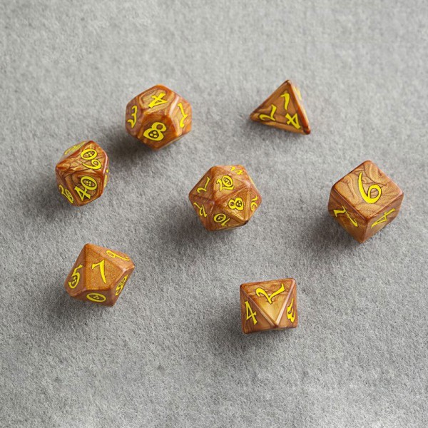 Classic RPG Würfel Set karamell & gelb (7)